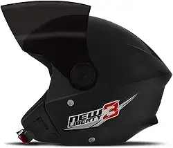 CAPACETE ABERTO PRO TORK NEW LIBERTY 3 SOLID PRETO FOSCO TAM. 56 VIS. FUMÊ