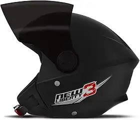 CAPACETE ABERTO PRO TORK NEW LIBERTY 3 SOLID PRETO FOSCO TAM. 56 VIS. FUMÊ