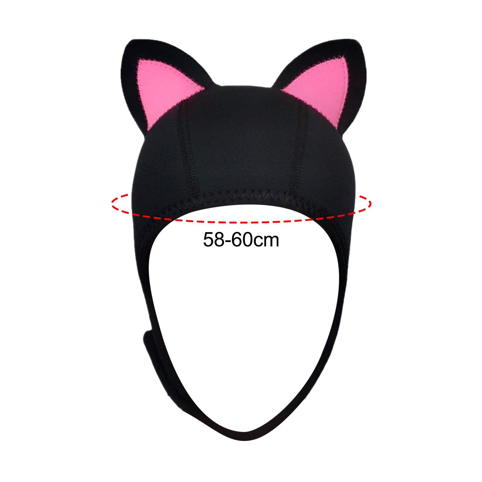 Cappuccio da Sub con Orecchie da Gatto Accessorio Wetsuit Regolabile in Neoprene 3mm Adatto per Donne Bambini Immersione Nuoto Surf
