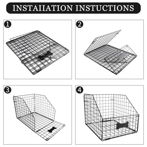 Geyecete dog toy basket Pet wire folding dog toy bin Trapezoid dog toy box Dog Toys Storage Toy box for dogs Dog Toy organizer-Can be Personalized - Image 5