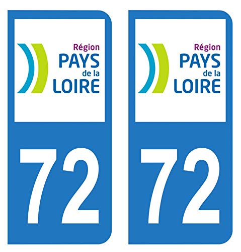 Autocollant Plaque Immatriculation Département 19 Corrèze - Logo Nouvelle-Aquitaine - Lot De 2 Stickers Officiels