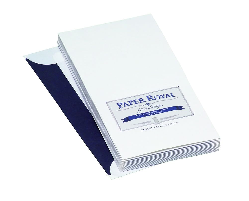 Rössler Papier 2033831009 - Papier Royal - Enveloppen pakket w. Sf., DIN lang, 20 stuks, wit