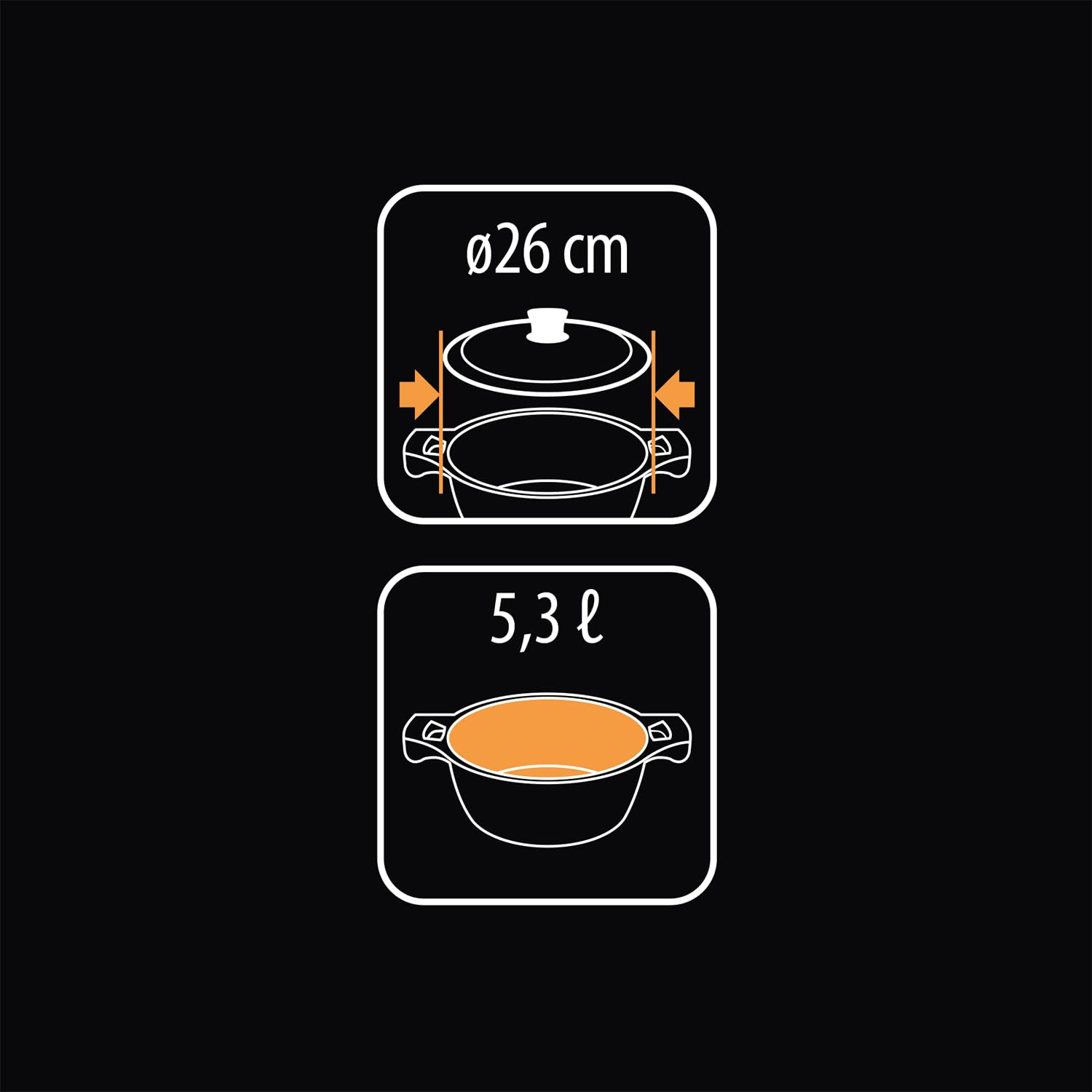 Metaltex XPERT-Cacerola Alta Aluminio Fundido, 26 cm, Antiadherente ILAG 3 Capas, Full Induction válido para Todo Tipo de cocinas, 5.3 litros