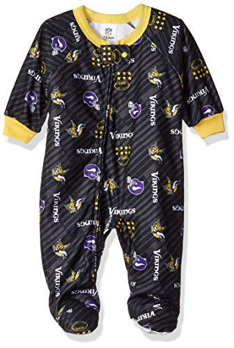 NFL Minnesota Vikings Unisex Blanket Sleeper, Purple, 2T