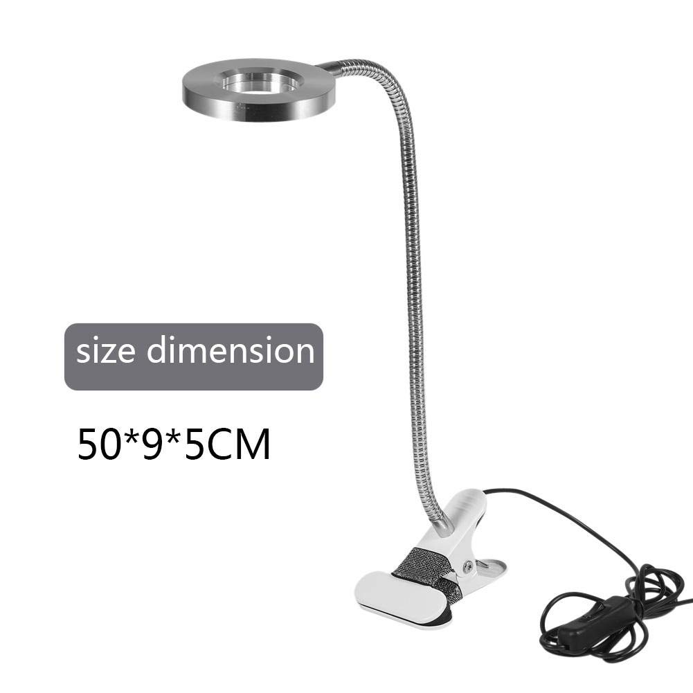 Lampada LED A Collo D'Oca Per Tatuaggi E Bellezza | USB Ricaricabile Con Clip 360° | Luce Senza Sfarfallio Per Unghie, Sopracciglia, Manicure - 5