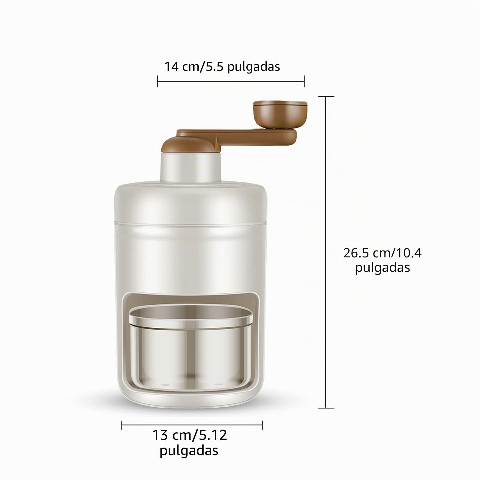 Trituradora de hielo manual Rotary - Cócteles Slush Machine Ice Cube Crusher - con bandejas de cubitos de hielo - para bar, cocina, accesorios para bebidas heladas (SYPBJ-001)