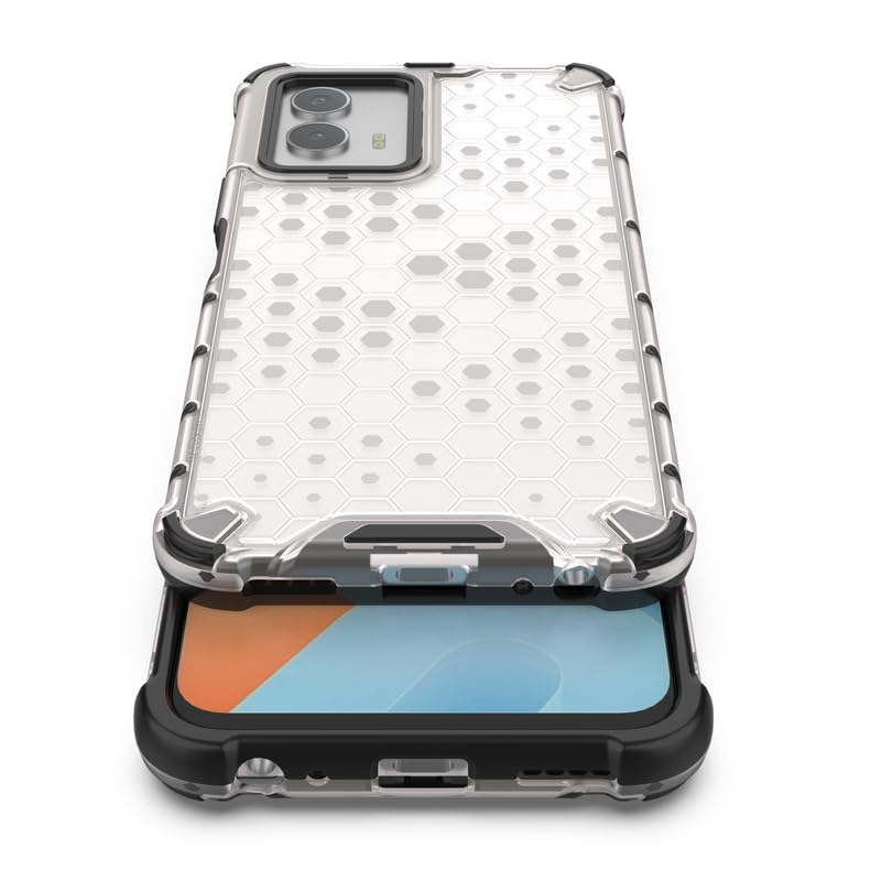 Image of Plastic Bumper Back Case Cover for Vivo Y55 5G / Y75 5G (Transparent)