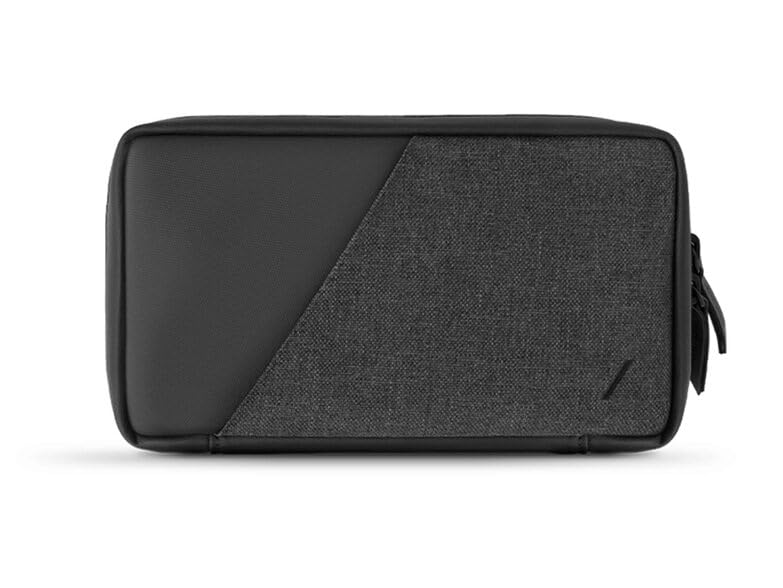 Native Union Stow Storage Organizer Technical Accessory Bag Polyester/Leather Black, black