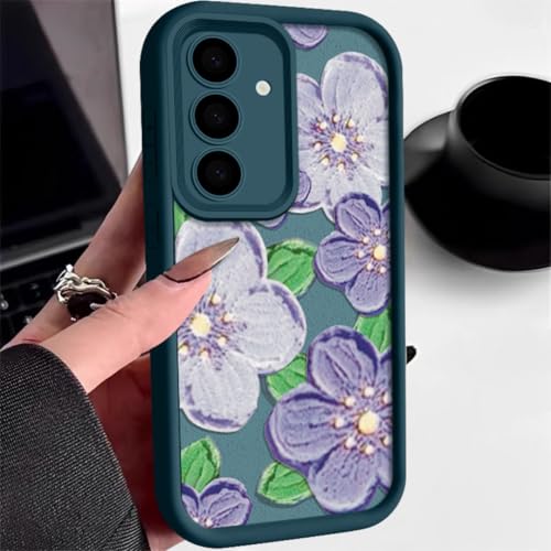 Coque Galaxy S24 Plus fleur peinte huile pour éviter les rayures