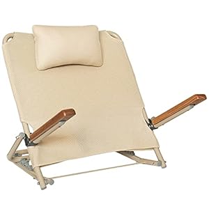 Verstelbare steun voor de rugleuning van het bed – draagbare stoel voor ouderen met houten armleuning – draagvermogen 150 kg – opvouwbare leesvloerstoel 5 graden zittend bed wig handicap