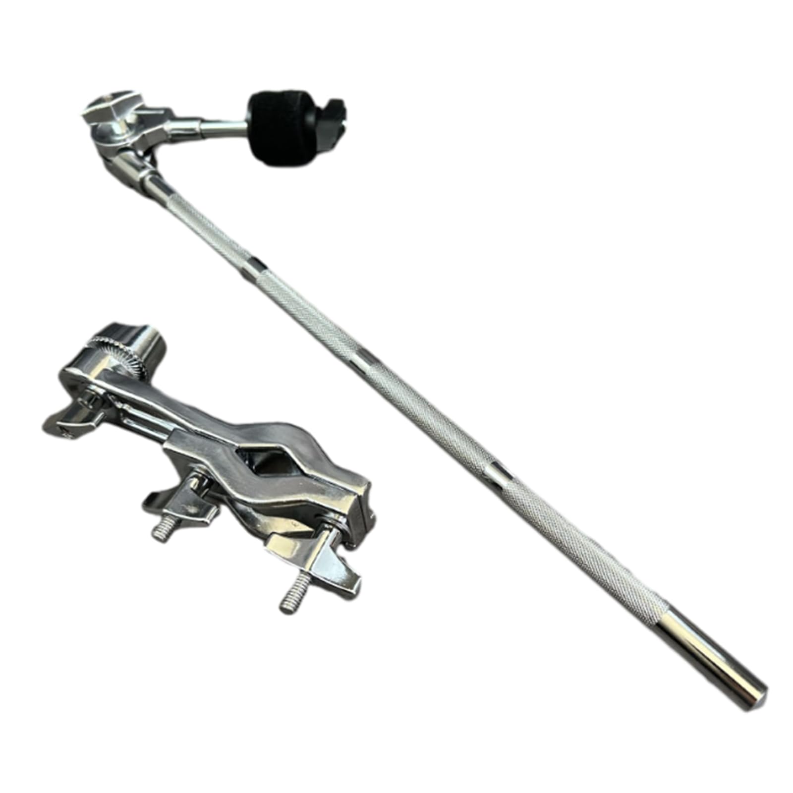 Morsetti per batteria Morsetti di estensione Set di tamburi Hardware per batteria Supporti per batterie e hardware di montaggio Parti dello strumento con braccio di estensione del cuscinetto in feltro