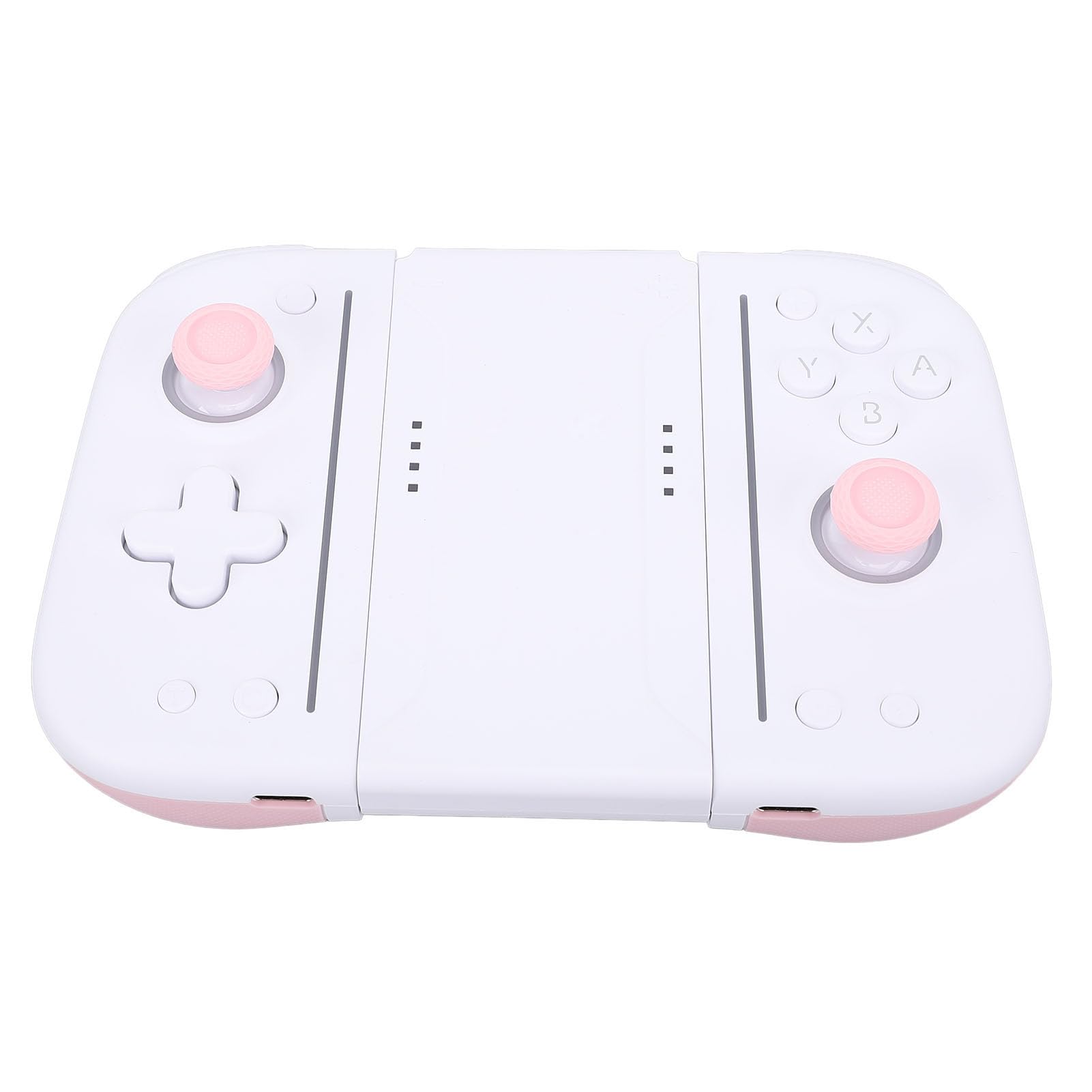 CFTGIW Controlador de Juegos Botones Mecánicos RGB 6 Ejes Sensor de Movimiento Consola de Juegos de Vibración Blanco Azul Características del Diseño del Controlador de Consola de Inalámbrico (#11)