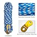 GEERTOP 6 Pack 5 mm Outdoor Guy Lines Tent Cords Lightweight Camping Rope with Aluminum Guylines Adjuster Tensioner for Camp Tent Tarp, Canopy Shelter, Hiking, Backpacking Blue