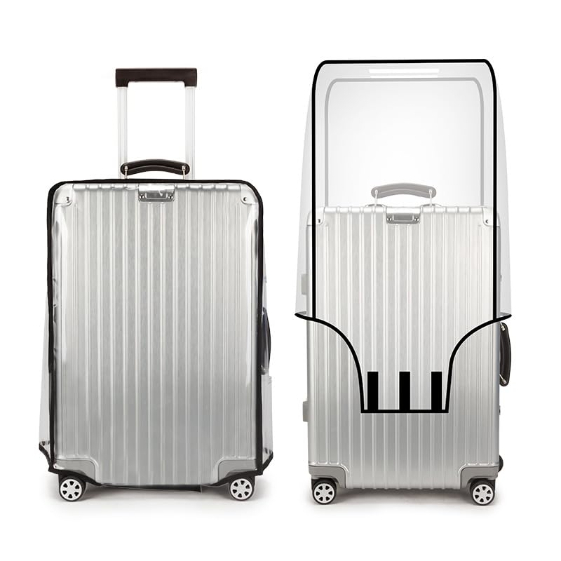 Clear PVC Luggage Cover Protectors-Transparent Waterproof Suitcase Sleeve for 22