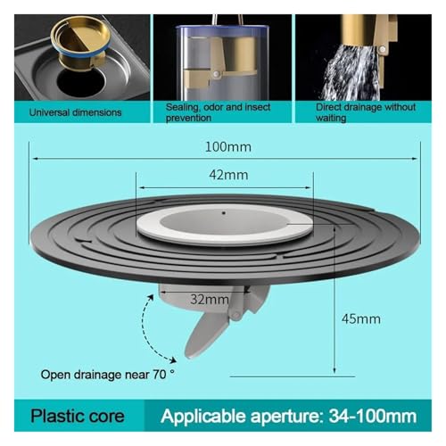 Noyau de vidange anti-odeur pour stopper les reflux de douche - 7