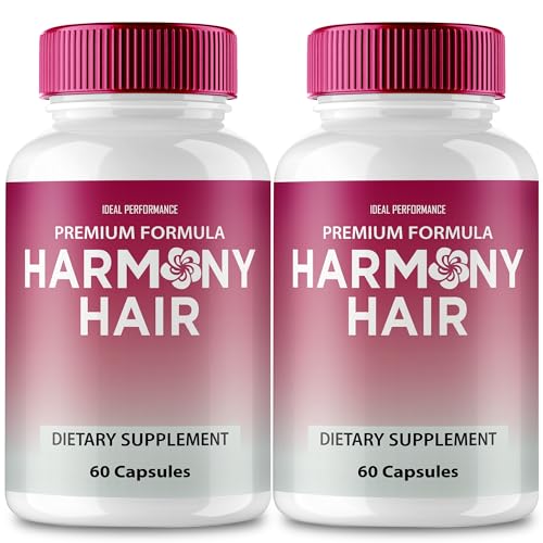 Harmony Hair Growth Capsules, Harmony Hair Health Supplement Pills - Extra Strength, HarmonyHair Capsules Strengthen and Revitalize with All Natural Formula, Harmony Hair Support Reviews (2 Pack)