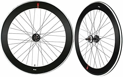 Stars Rim Fixie Freewheel Single Speed Wheel Wheelset 50mm Deep Black