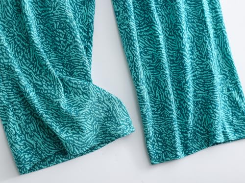 CHUNG Women Cotton Pajama Sets Sleepwear pjs Short Sleeve Shirt Capri Length Crop Pants Cute Vivid Print 6