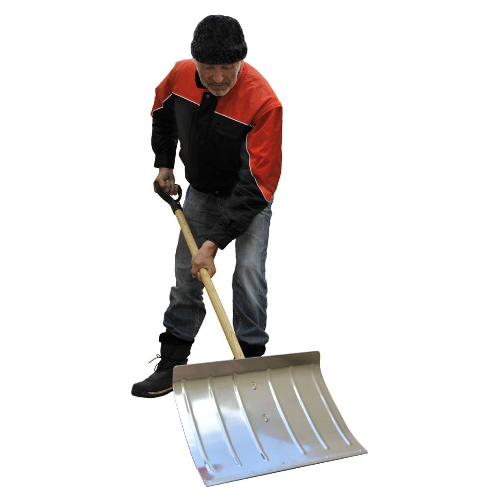 TERRE JARDIN - Pelle à Neige Aluminium, Largeur XXL 50 cm, Hauteur 135 cm - Manche en Bois Épais - Pelle à Neige, Outil de Déneigement d'hiver - Poignée Solide
