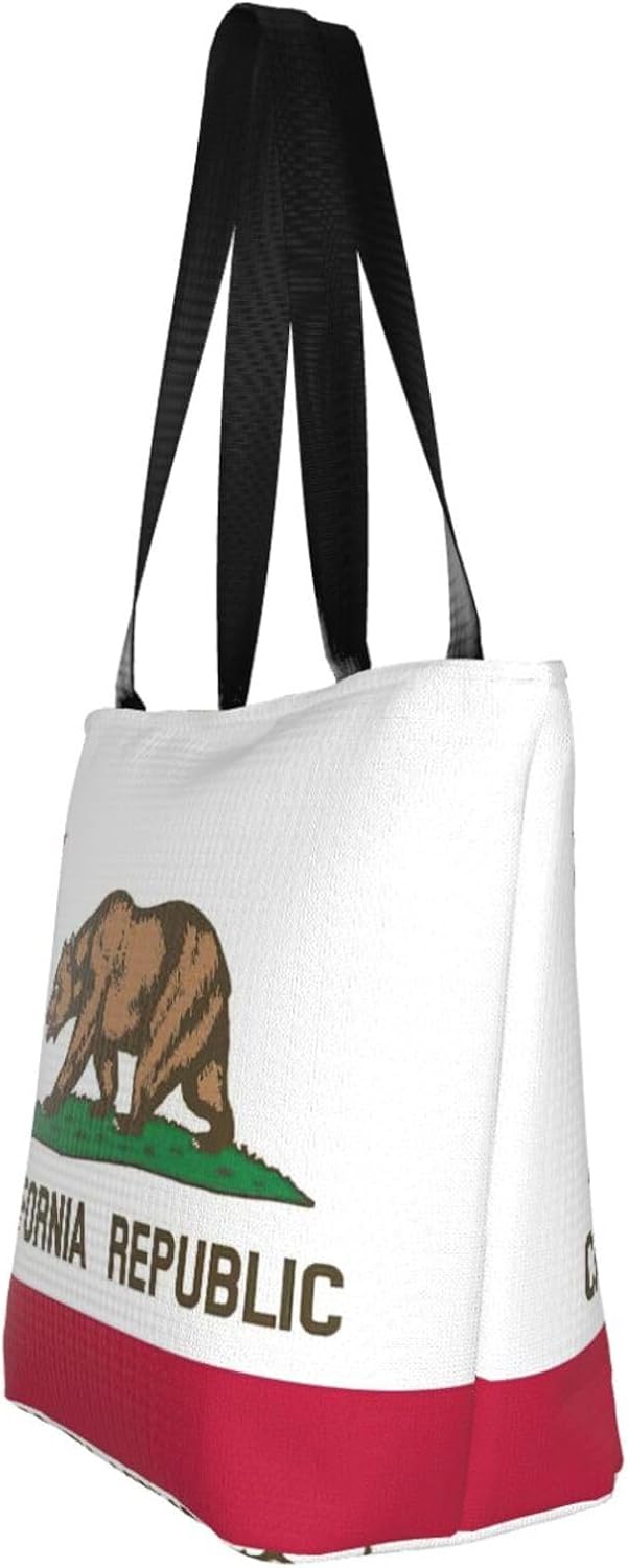 California state flag Print Comfortable Summer Shoulder Bag Canvas Tote Travel Beach Hiking Shopping Weekend