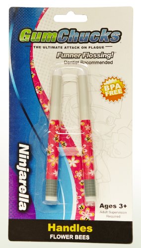 GumChucks | Faster, Easier Flossing! | Reusable Designer Handles| Flower Bees | Ninjarella
