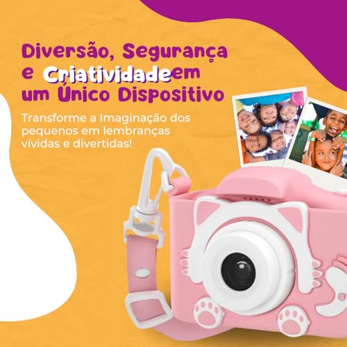 Câmera Digital Infantil Portátil 20MP 1080P HD Câmera de Vídeo Filmadora recarregável fofa com Tela