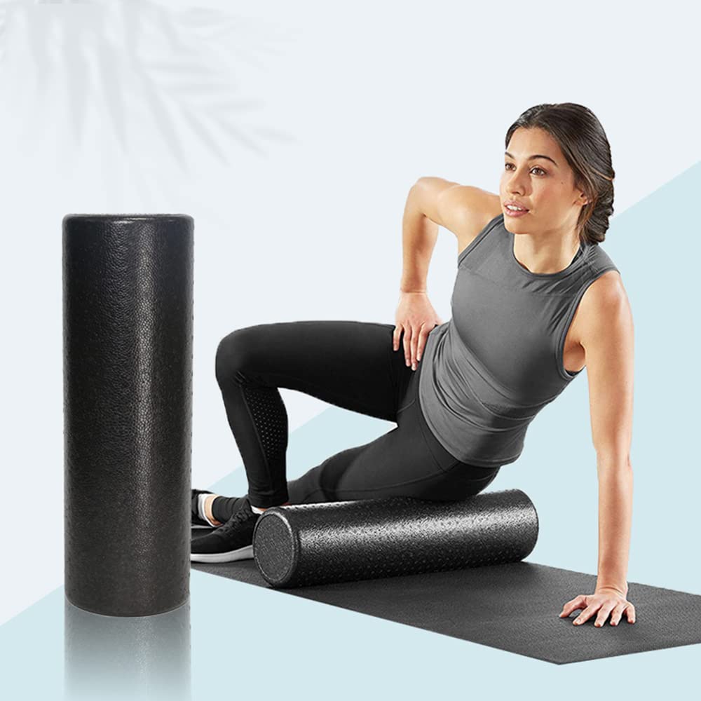 3Größen Pilates Foam Roller Schwarz Yoga Foam Roller Trainingsgeräte Massage Roller Body Für Frauen Männer