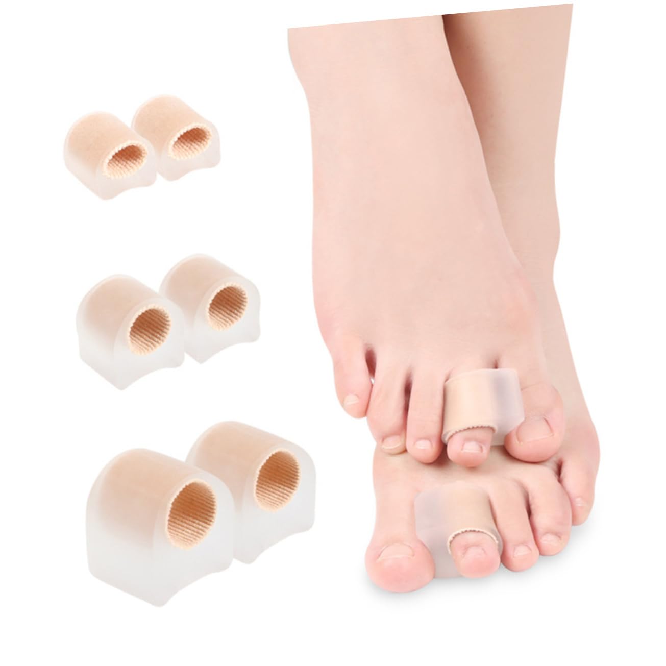 Gatuida 30 Pcs Toe Separator Socks Hammertoe Correctors Straighteners Body Alignment Kit Bunion Dividers Moleskin Foot Tools Ingrown Toenail Tool Pedicure with Separators Feet For Men Sebs