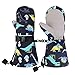 QKURT Gants de Ski Enfants, Moufles de Ski Fille Garçon Gants Chaud Hiver Moufles Coupe-Vent Respirant Snowboard pour Vélo Équitation Patinage Garçons Filles 1-5 Ans