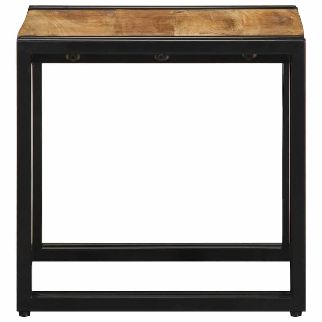 Couchtisch 40 x 40 x 38 cm, Kleiner Couchtisch mit Ablagefach, Beistelltisch Wohnzimmer braun – Moderner Stahlrahmen, praktisches Staufach für Zeitschriften und Fernbedienungen