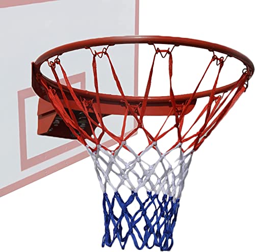 Basketball Hoop, Heavy Duty Hanging Basketball Backboards with Net and Fixtures, for Home and Garden(Red)