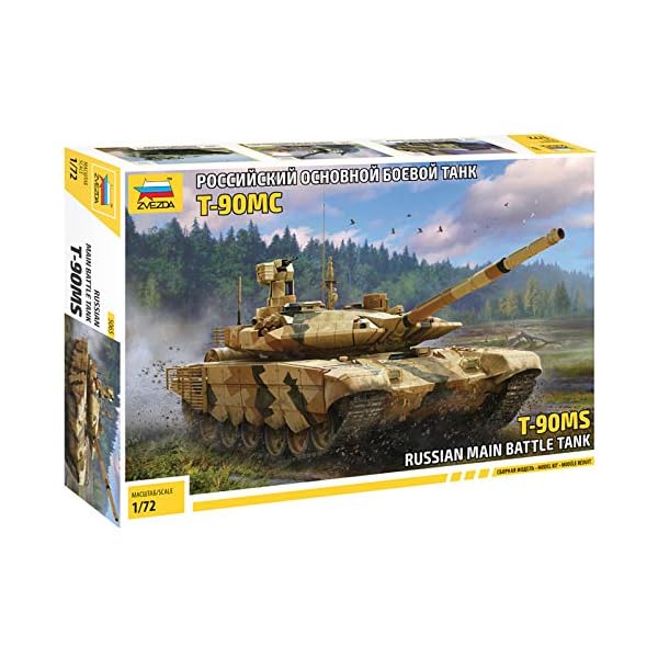 Zvezda 530005065 1:72 T-90MS Russian Main Battle Tank, Modellbausatz,Plastikbausatz, Bausatz zum Zusammenbauen…