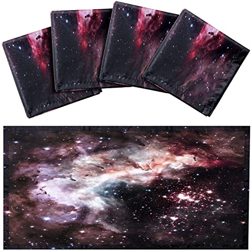 Image of Hortsun 4 Pack 4 x 2 Feet Fluorescent Light Covers, Magnetic Light Filters for Classroom Ceiling, Decorative Lights Shade for Office Home Hospital(Star and Cloud)