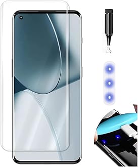NISHTECH Advanced HD+ Curved UV Tempered Glass Screen Protector Designed for Oppo Reno 6 Pro 5G || Full Screen Protector with Easy Installation Kit (Anti-Scratch)