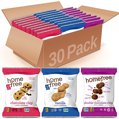 Homefree Treats You Can Trust Gluten Free Mini Cookies, Single Serve, Variety Pack (Pack Of 30) #TOP7