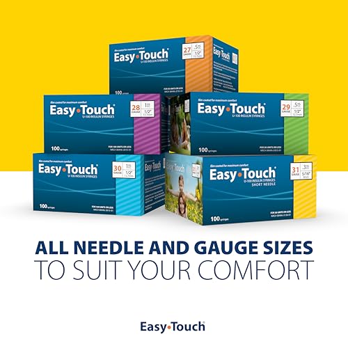 Image of EasyTouch IW U-100 Insulin Syringes (31G 0.3cc 5 /16 inch) - 30 ct. | Individually Wrapped, 30 Unit Capacity, 5 /16 inch Needle Length, Bold Markings for Accurate Dosing, Disposable, Box of 100