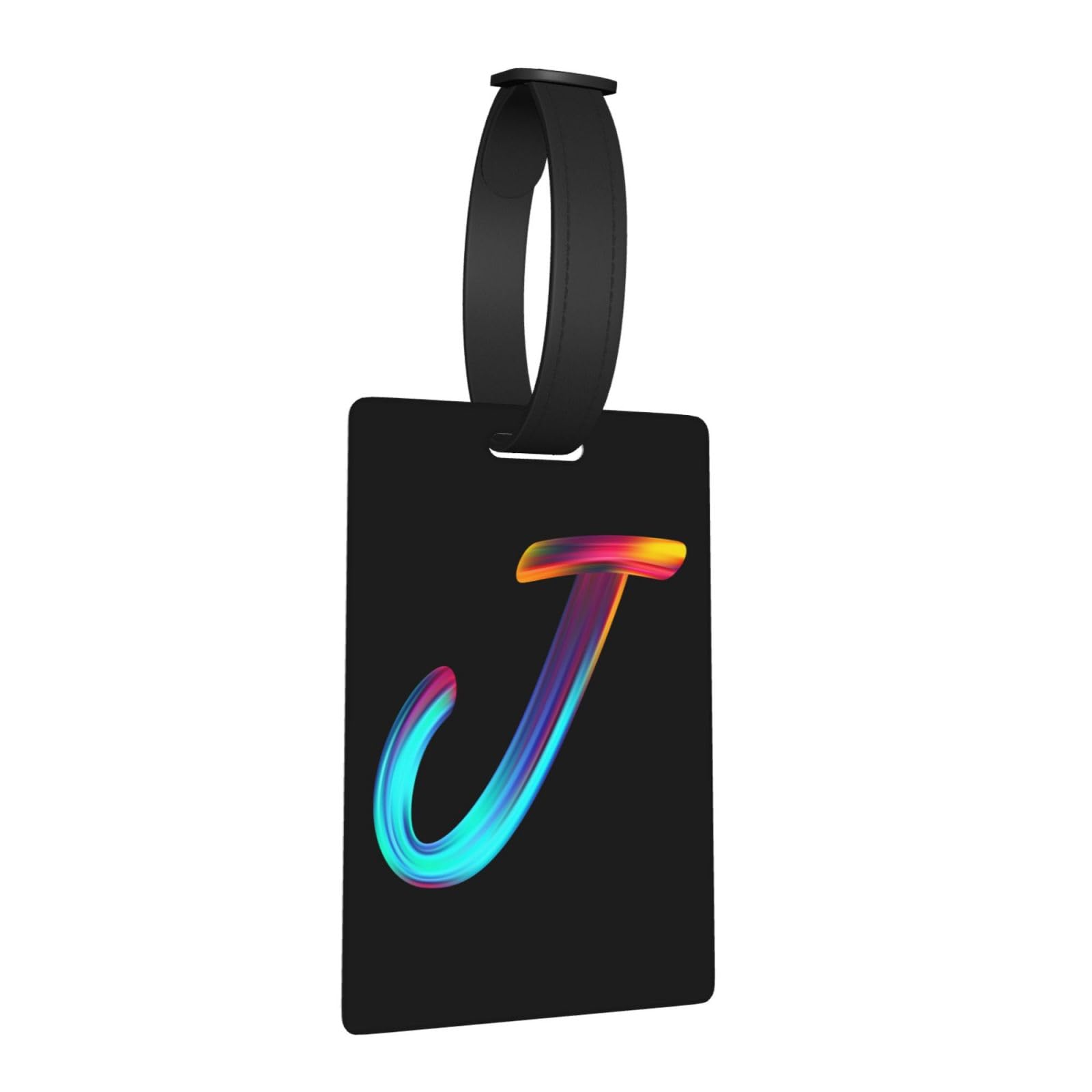 Cute Initial Luggage Tags for Suitcase, Colorful Letter Design Cruise Name Bag Tags, Small Novelty Baggage Identifiers ID Label for Women Men Kids