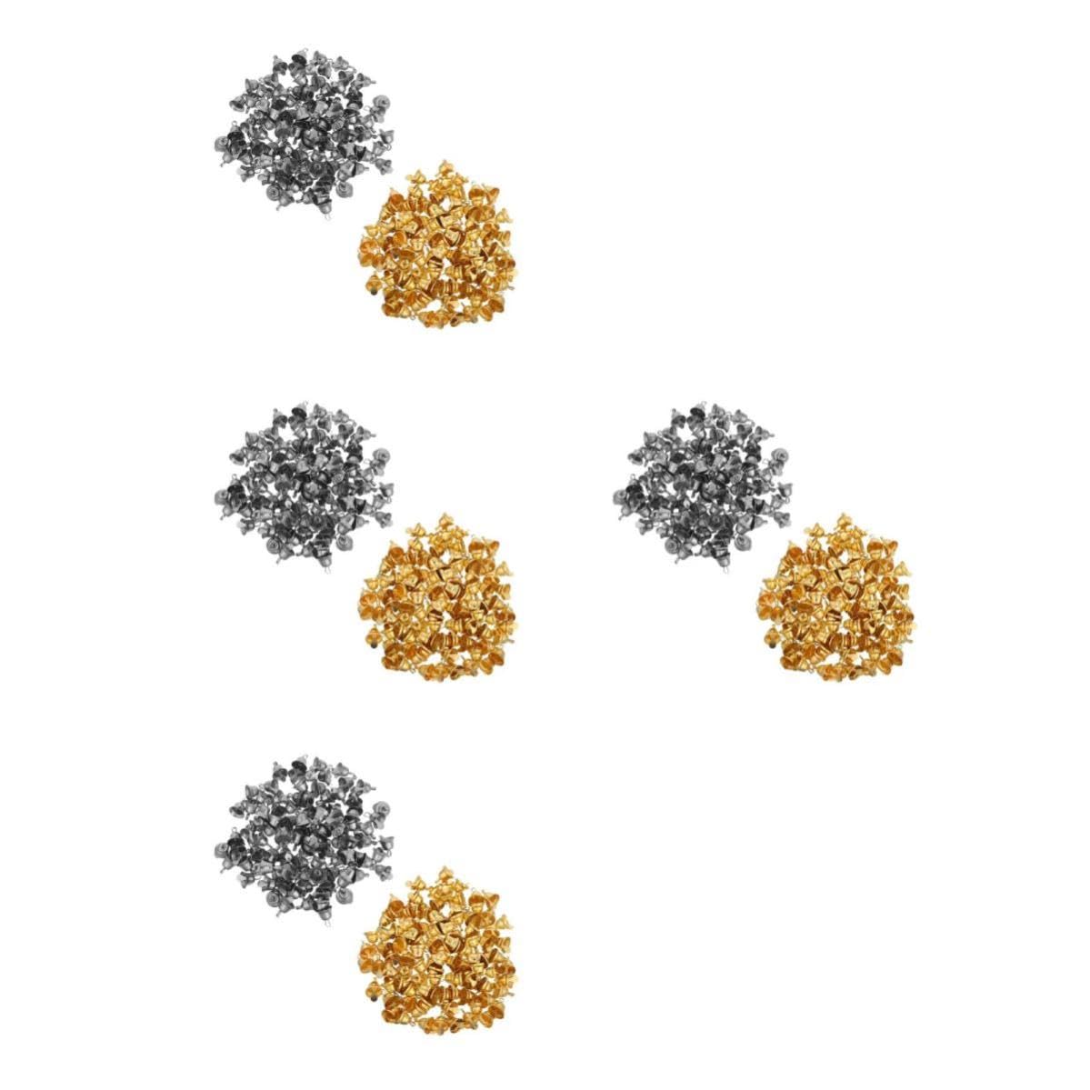 Toyvian 800 Piezas Campanas Colgantes Navideñas de Hierro Plata 10mm para