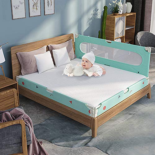 Rieles de cama ajustables para niños con parachoques de protección de cama de bebé 5