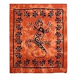  DHESTIA HOME - Pareo de Playa Grande para Suelo 210X230 Gueco Rojo - Rojo, Talla ÚNICA