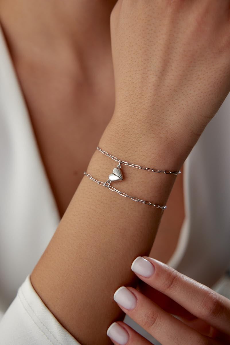 Couples Bracelet Set, Magnetic Matching SET of 2 BRACELETS. Couples Jewelry, Friendship Bracelet, Handcrafted His and Hers Jewelry. Promise Bracelet Set. Meaningful Valentine's couples gift