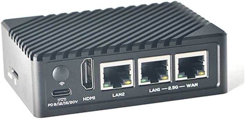 Nanopi R6S Mini Router OpenWRT, LPDDR4X 4GB RAM 64GB eMMC, RK3588S SoC with 6Tops NPU, 8K/4K Video Decoders, 2.5G&1G Gbps Ethernet for IoT NAS Smart Home Gateway, Support Linux Ubuntu Android