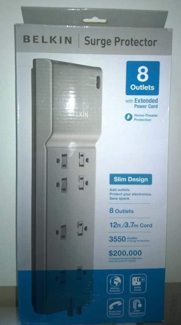 Belkin Home/Office BE108230-12 8-Outlets Surge Suppressor
