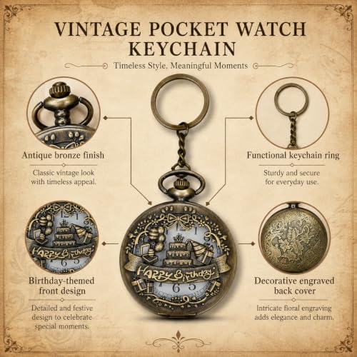 Image of Antique Bronze Pocket Premium Vintage Theme Metallic Home Key Chain & Key Rings | Best Gift for Men, Woman, Boys & Girls on their Special Occassions