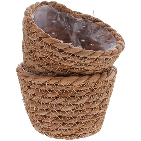 Alipis Woven Flower Pots Pack of 2 Cover