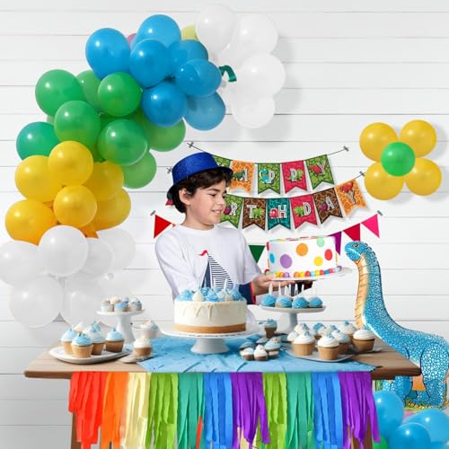 Image of Party Propz Dinosaur Theme Birthday Decorations- 49pcs, Dinosaur Decoration Items, Birthday Decoration Kit, Decorations Items For Kids, Foil Balloons For Kids (Cardstock)