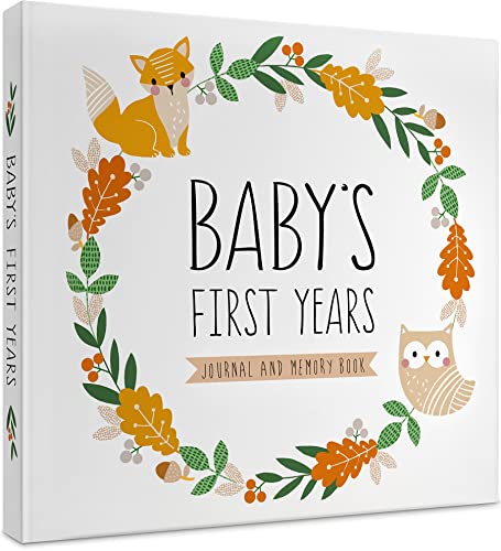 Image of Keepsake Baby Memory Book for Baby Boy or Girl – Timeless Gender Neutral Baby Journal Scrapbook Photo Album for First 5 Years – Milestone Book to Record Every Event from Birth to Age 5