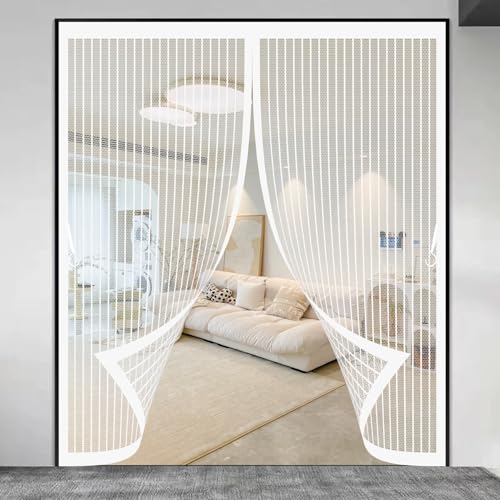 Moustiquaire magnétique blanche 73x104 cm pour porte de balcon