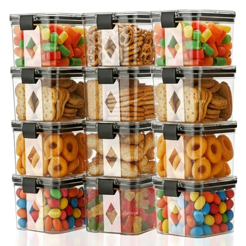 Image of GOLWYN KITCHEN STORAGE CONTAINER SET AIR TIGHT (500 ML SET OF 12), PLASTIC