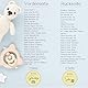 Holzrahmen mit Meilensteinkarten Baby I 46 Meilensteine auf Deutsch + Ständer und Maßband in Set I Geschenk zur Geburt/Babyparty für Schwangere, Werdende Mütter, Werdende Eltern Perfekt Geschenkidee